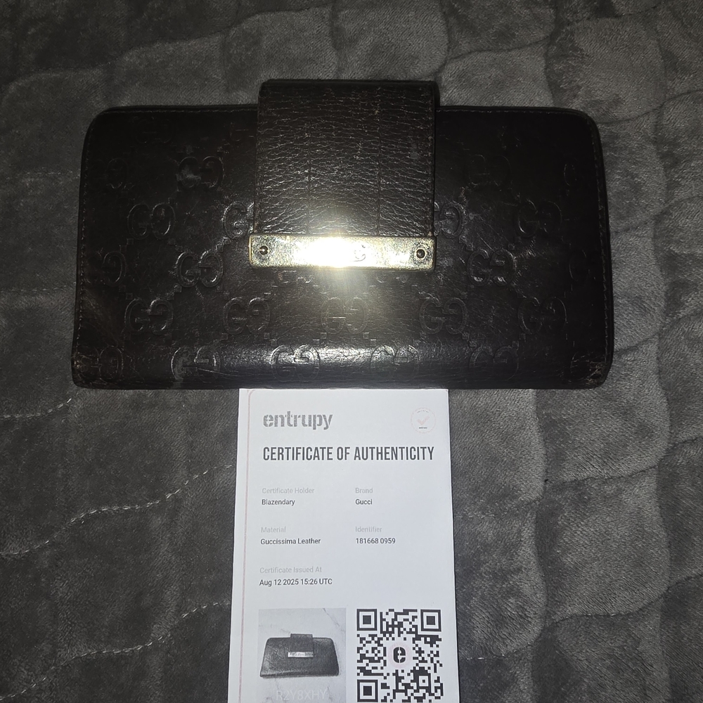 Gucci Chocolate Brown Leather Wallet
